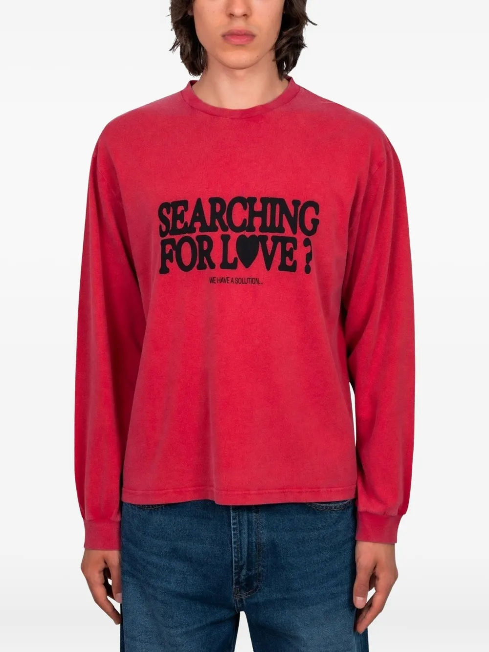 CARNE BOLLENTE graphic-print long-sleeve t-shirt | Red | Image 1