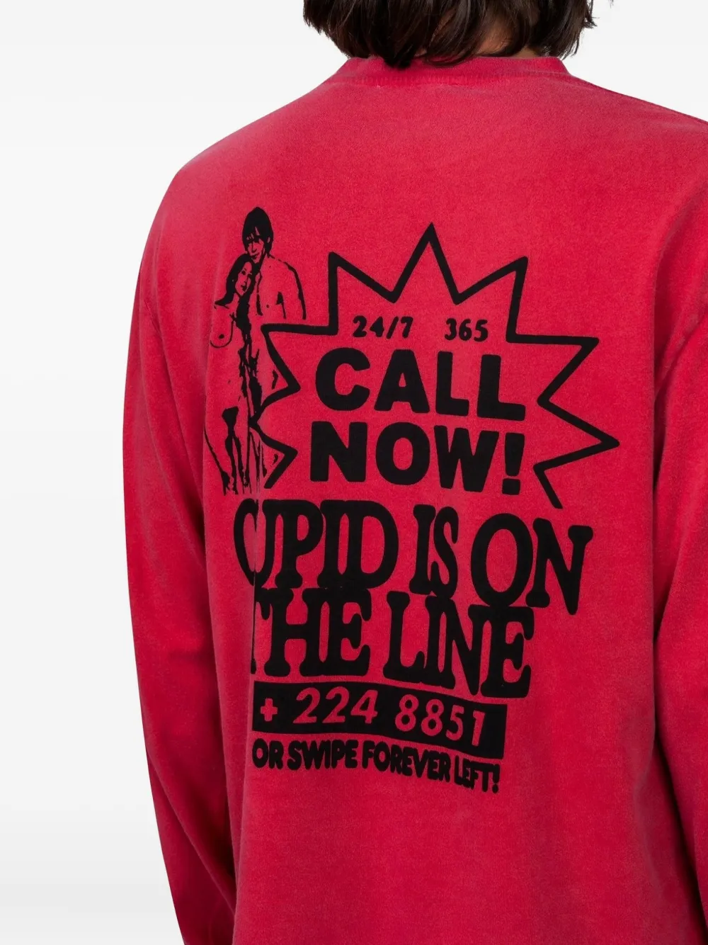 Carne Bollente Graphic-print Long-sleeve T-shirt In Red