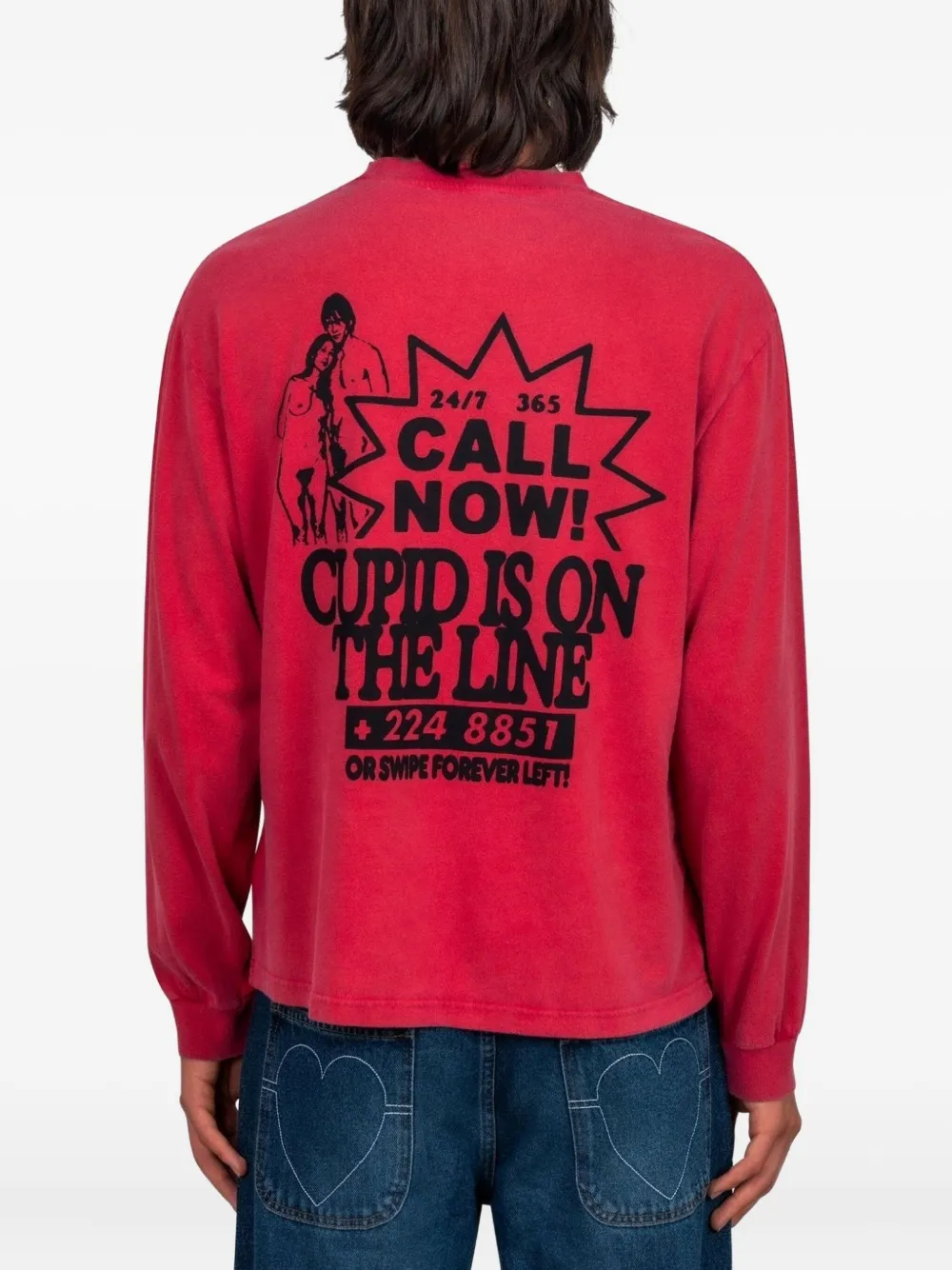 CARNE BOLLENTE T-shirt met lange mouwen en grafische print - Rood