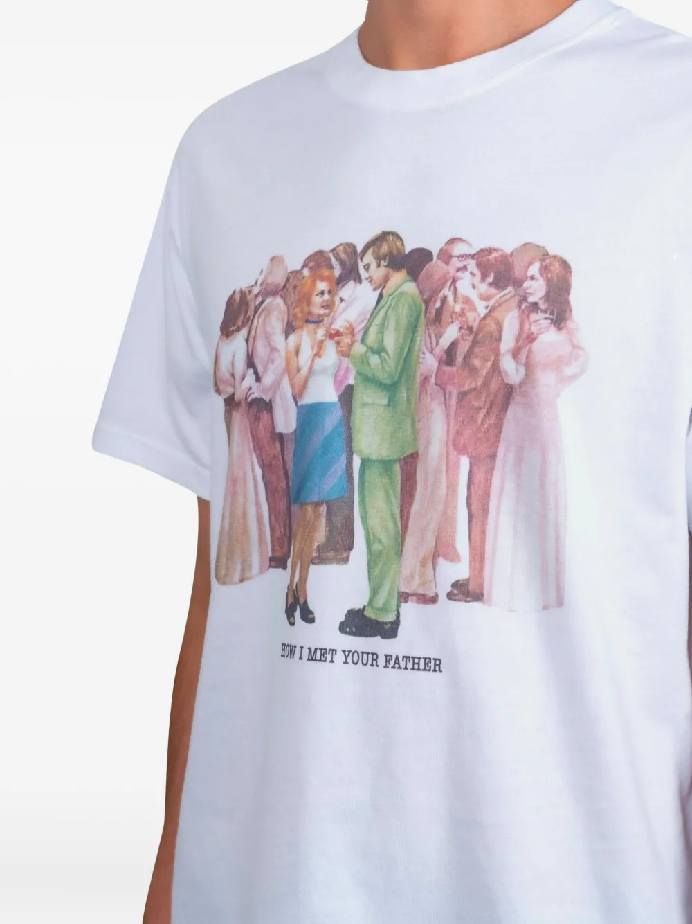 CARNE BOLLENTE Meet Cute T-shirt met grafische print Wit