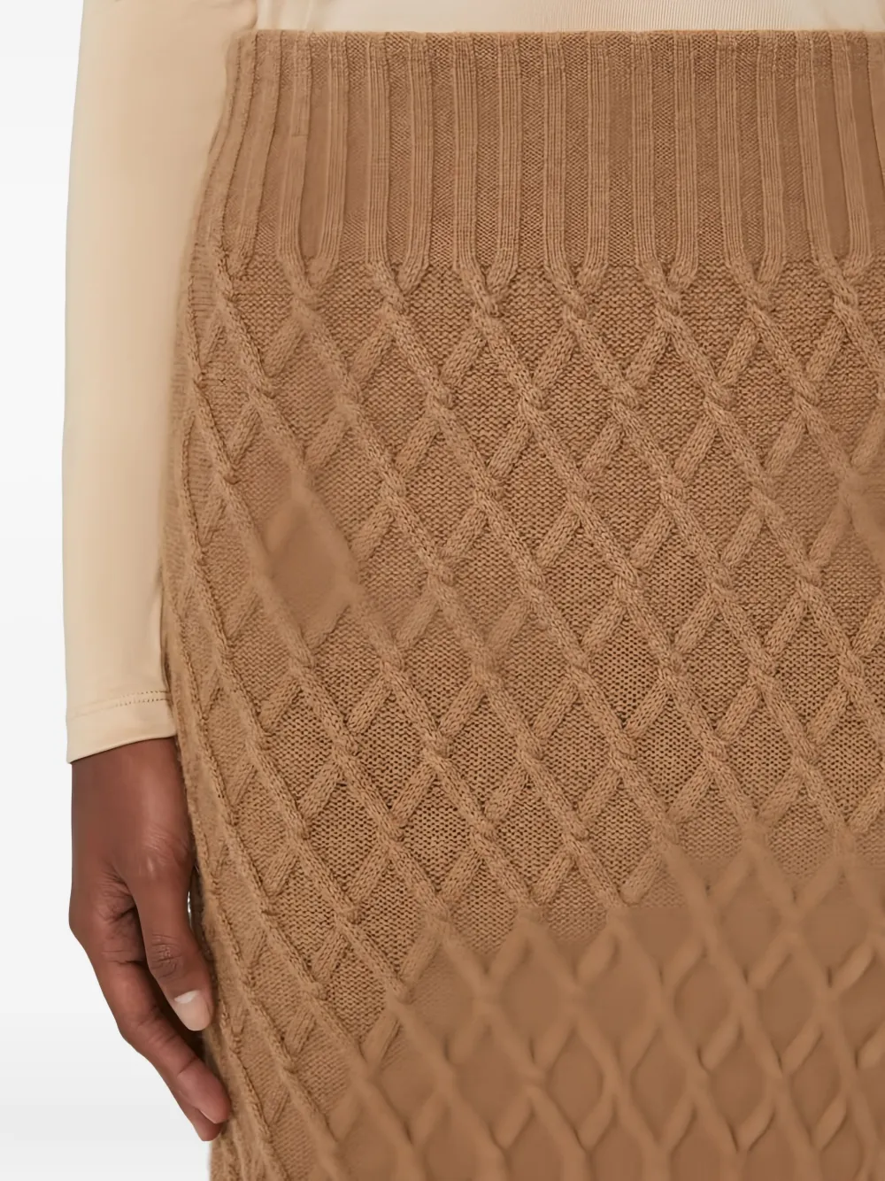 Max Mara cable-knit midi skirt Bruin