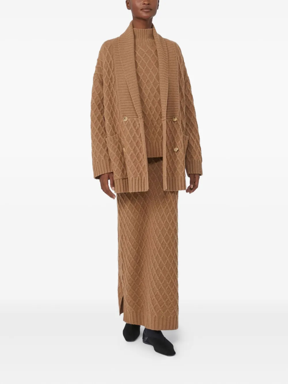 Max Mara cable-knit midi skirt Bruin