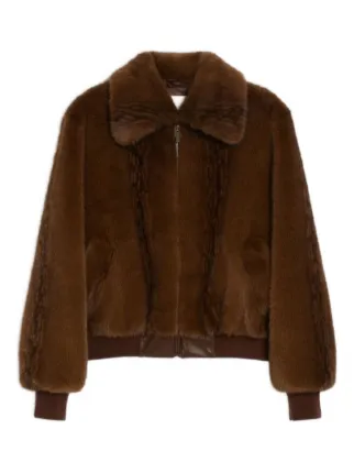 IMXS】Oversized Fur Blouson I BLUES faux-fur zip-front