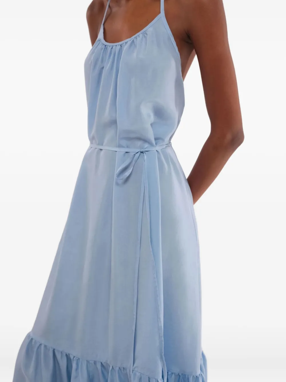 Marella Mosto gelaagde maxi-jurk met gekruiste bandjes Blauw