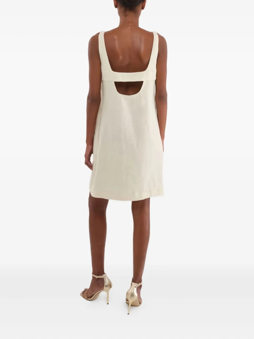 Marella Uvetta mini-jurk met vierkante hals Wit