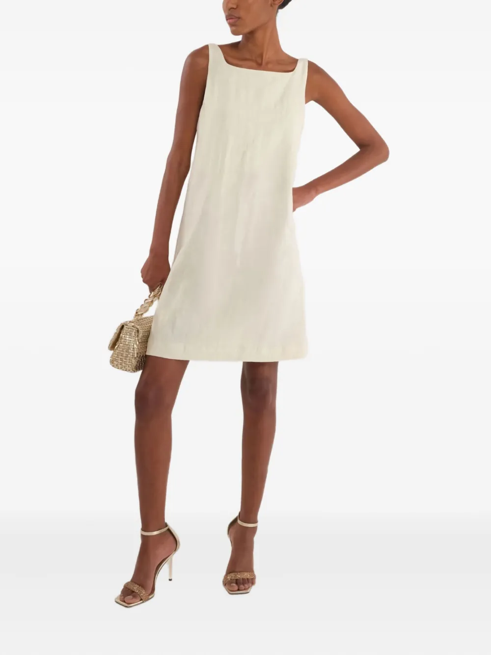 Marella Uvetta mini-jurk met vierkante hals Wit