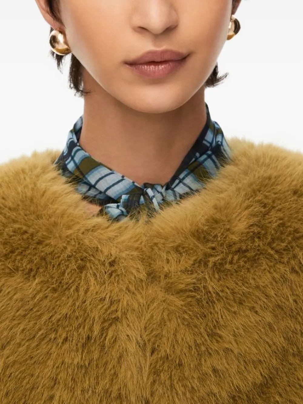 Iblues I Blues Ovidio Faux-fur Green In Gold
