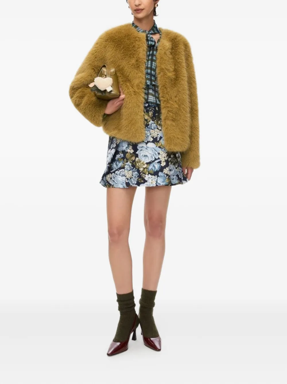 Iblues I Blues Ovidio Faux-fur Green In Gold