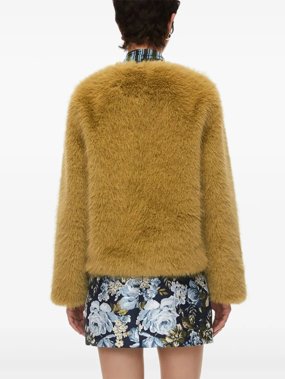 Iblues I Blues Ovidio Faux-fur Green In Gold