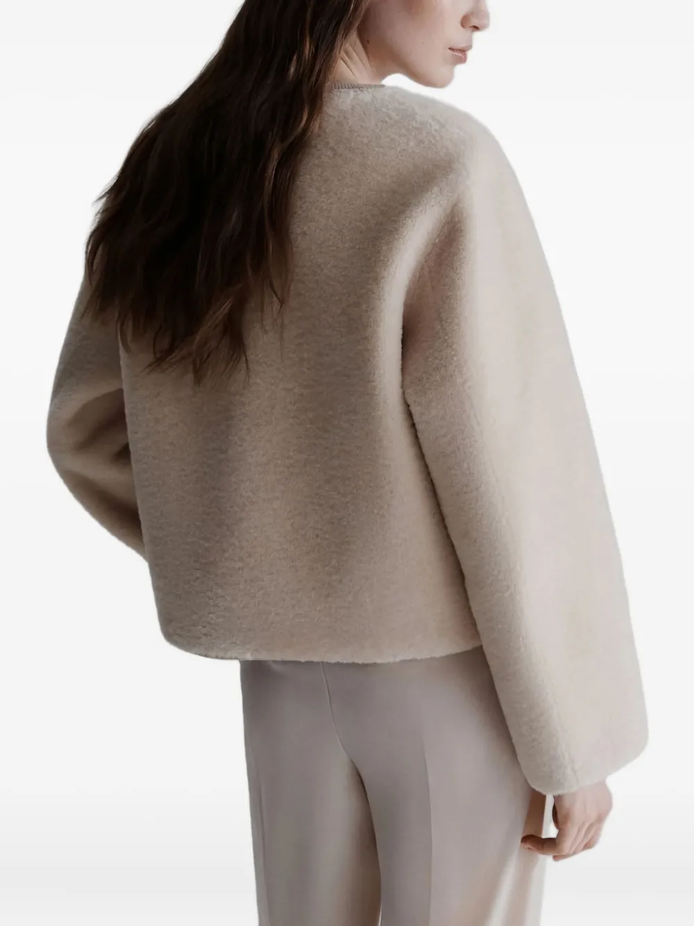 Marella Cecil faux-fur coat Beige