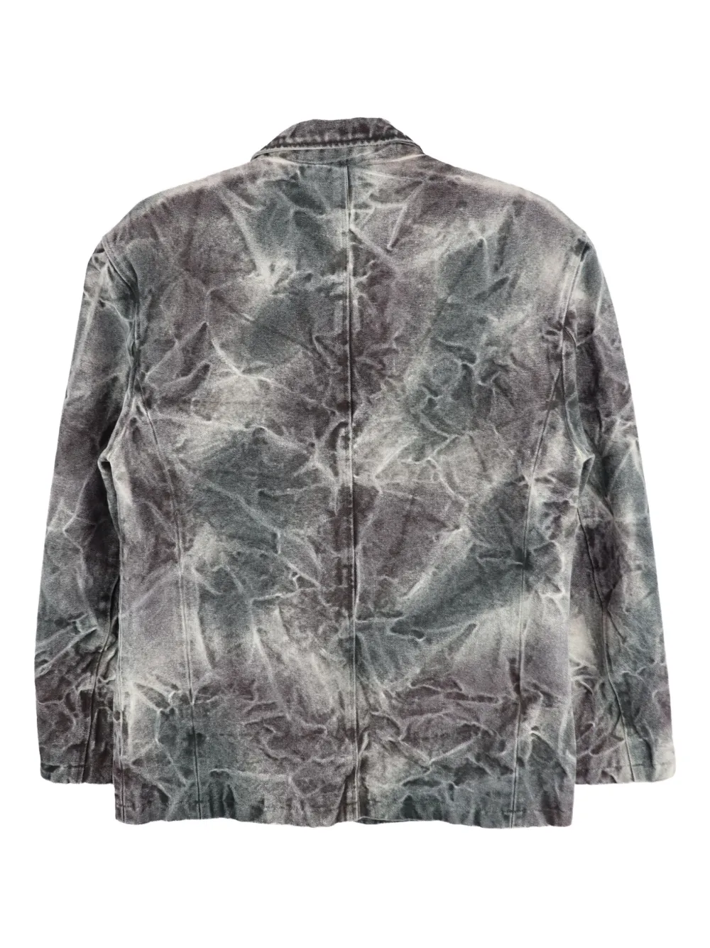 THUG CLUB Bio Army katoenen blazer met tie-dye Grijs