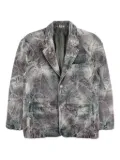 THUG CLUB Bio Army tie-dye cotton blazer - Grey