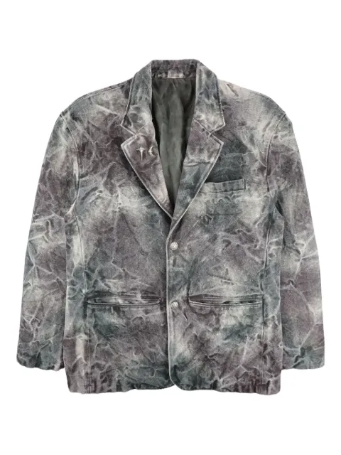 THUG CLUB Bio Army tie-dye cotton blazer