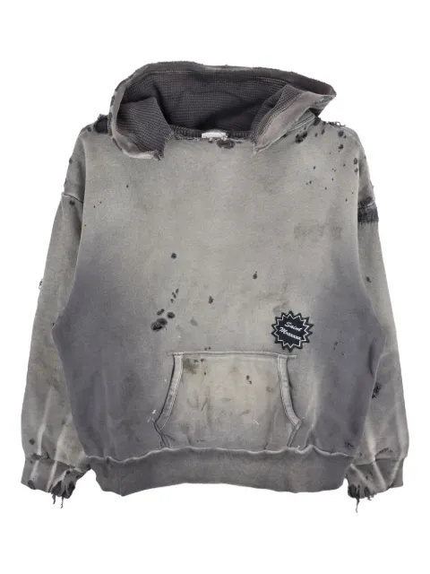 SAINT MXXXXXX distressed-detail hoodie