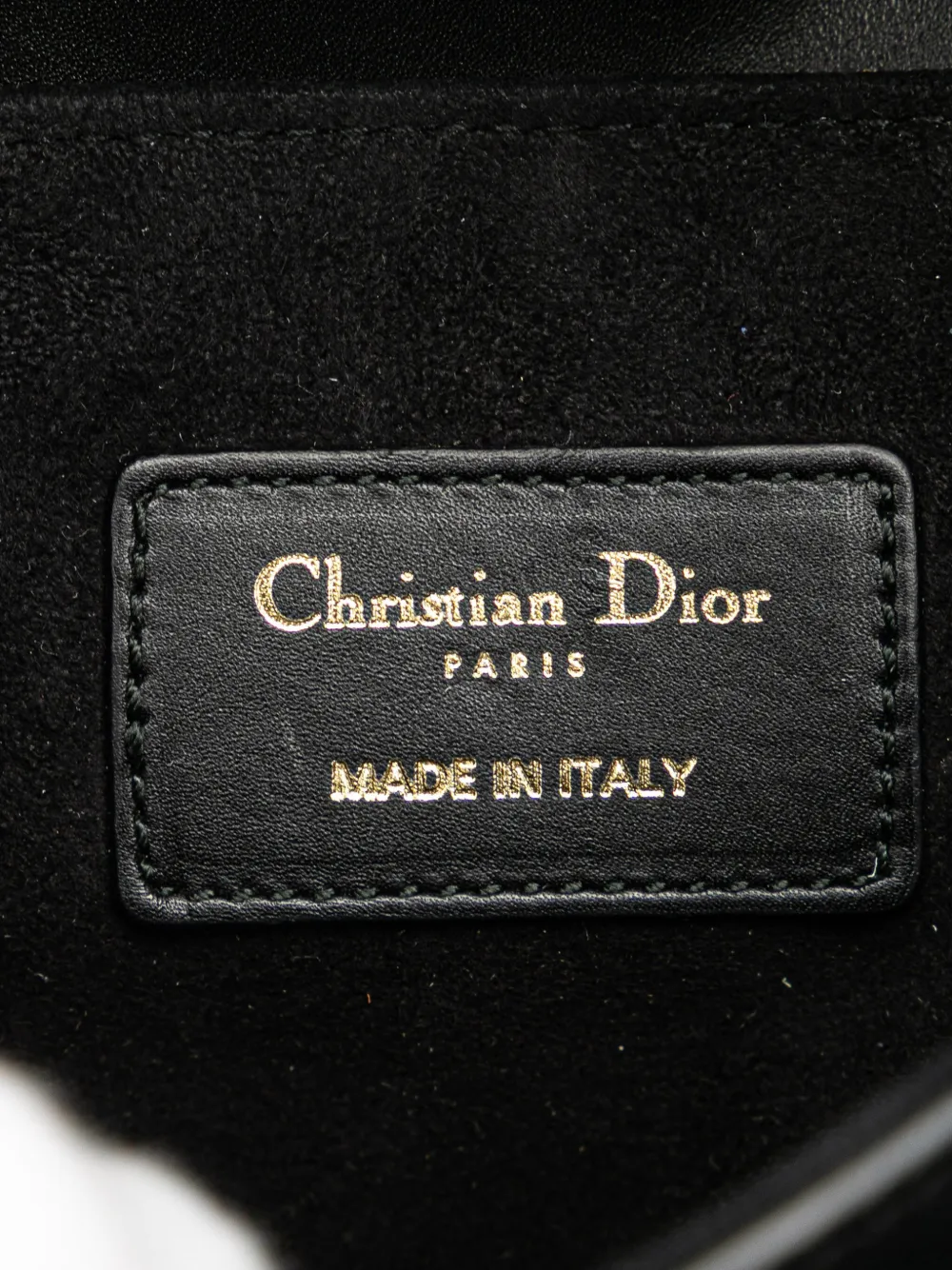 Pre-owned Dior 2018 Mini Leather Saddle Bag Satchel In Black