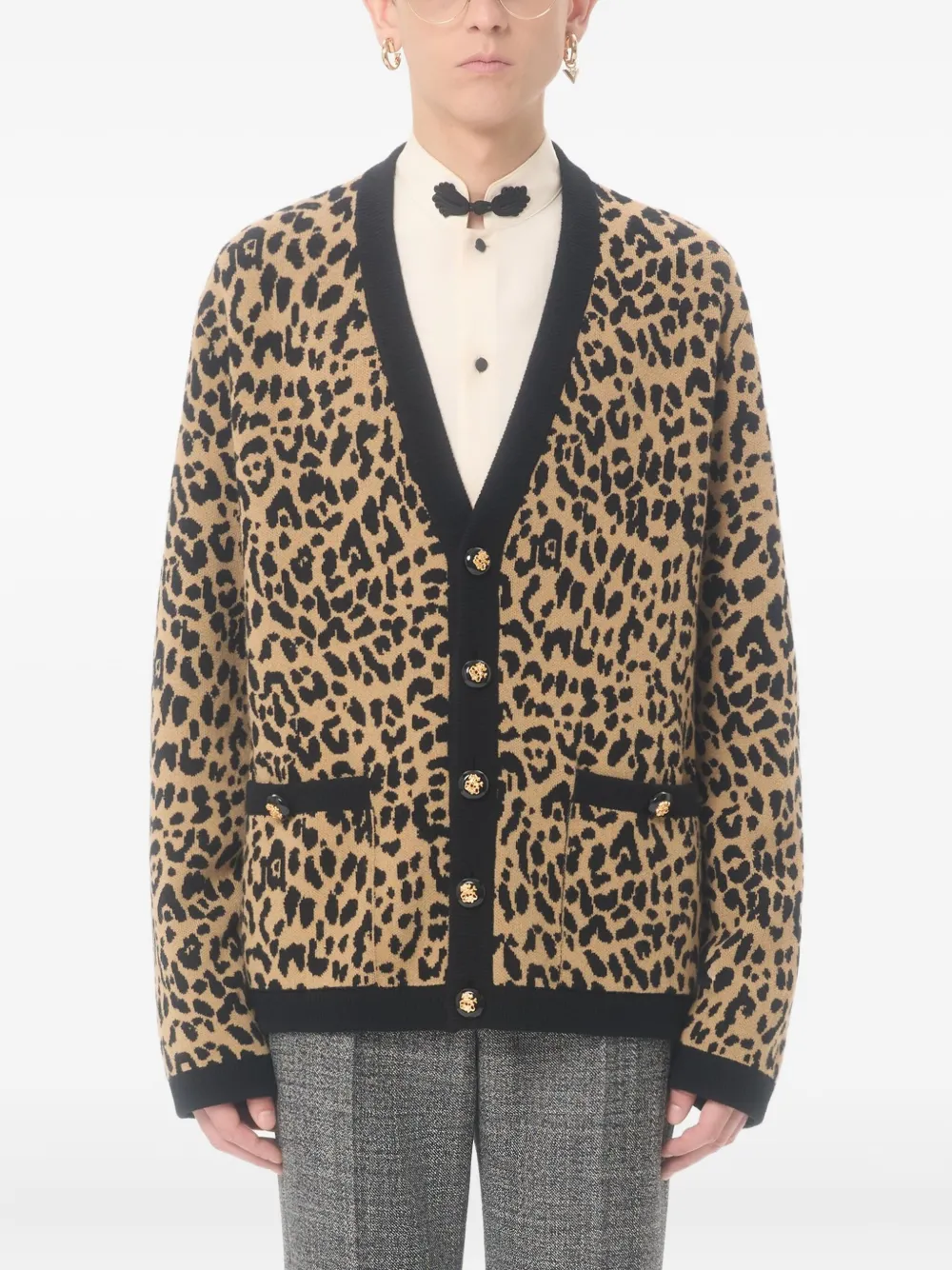 Valentino Garavani Vest met dierenprint Beige