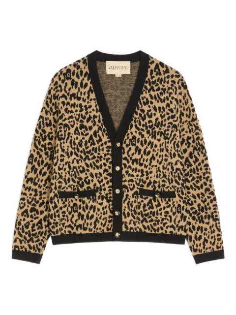 Valentino Garavani animal-print jacquard cardigan