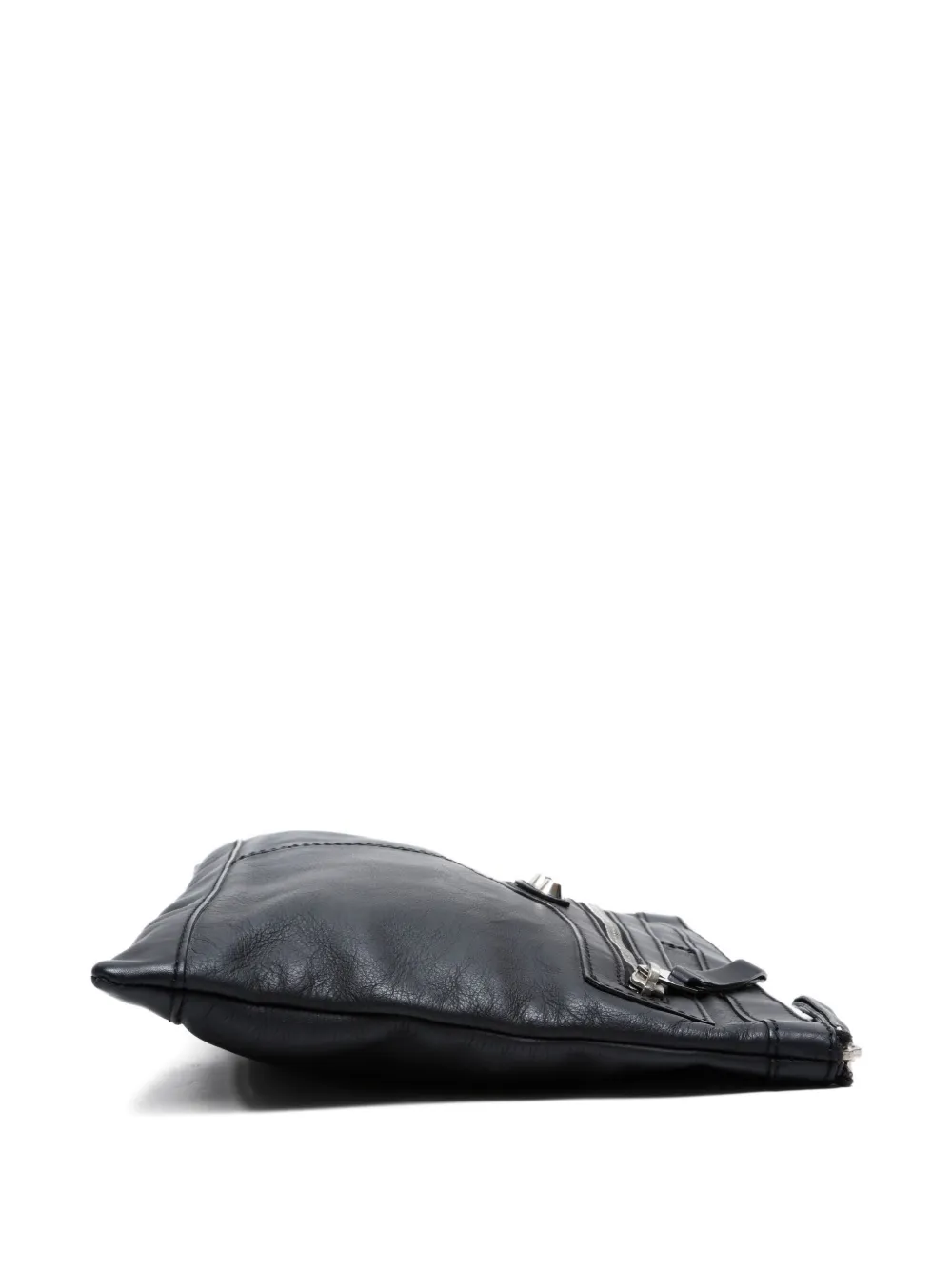 Pre-owned Balenciaga 2010-2020s Lambskin Clutch Bag In Black