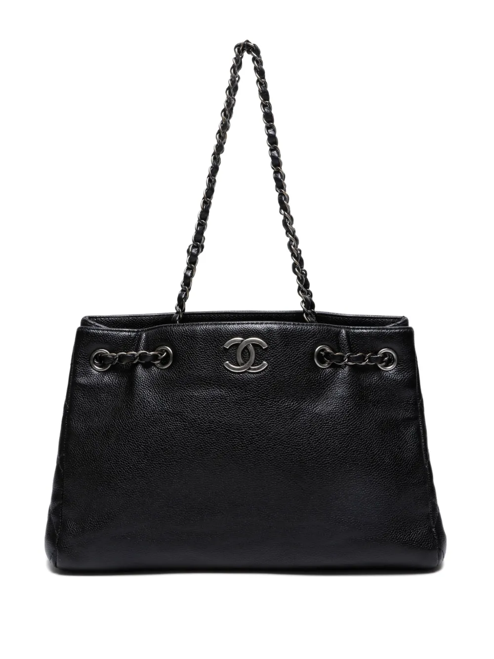 Pre-owned Chanel 2016-2017 Cc Mark Tote Bag In Black