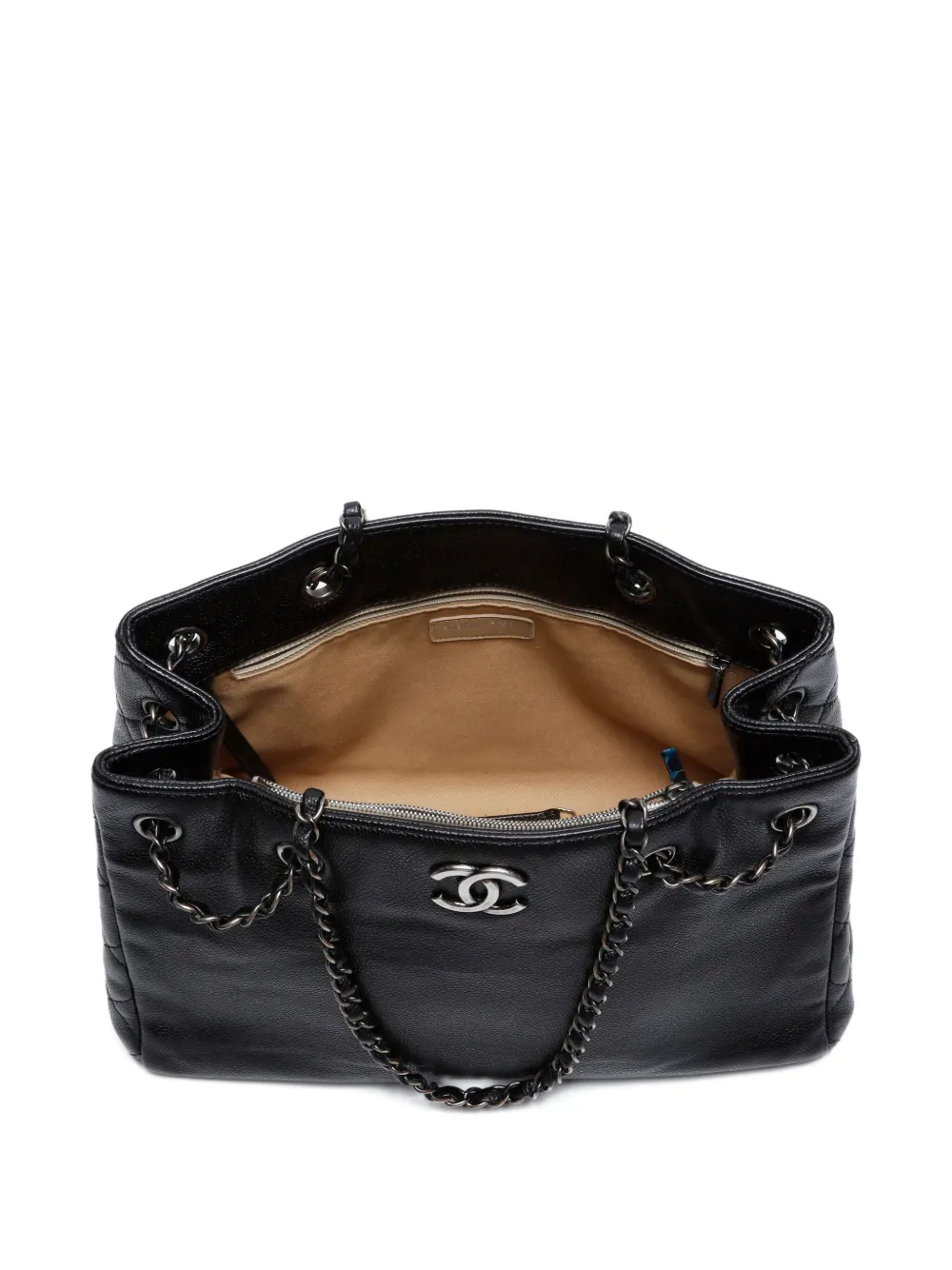 Pre-owned Chanel 2016-2017 Cc Mark Tote Bag In Black