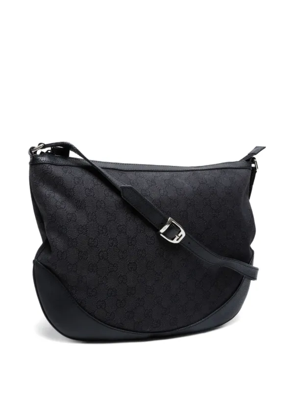 Gucci ブラック GGパターン ショルダーバッグ S115584229 - バッグ最新