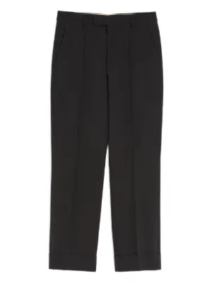 Valentino Garavani Pleated Flared Trousers | Black | FARFETCH