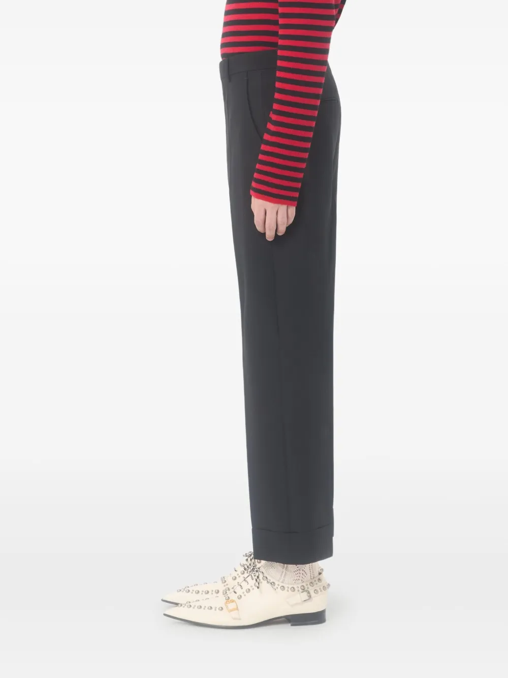 Valentino Garavani VLogo broek met omgeslagen pijpen Zwart