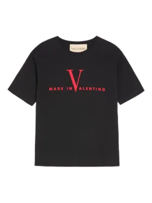 Valentino Garavani シェ プリントTシャツ | ブラック | FARFETCH JP
