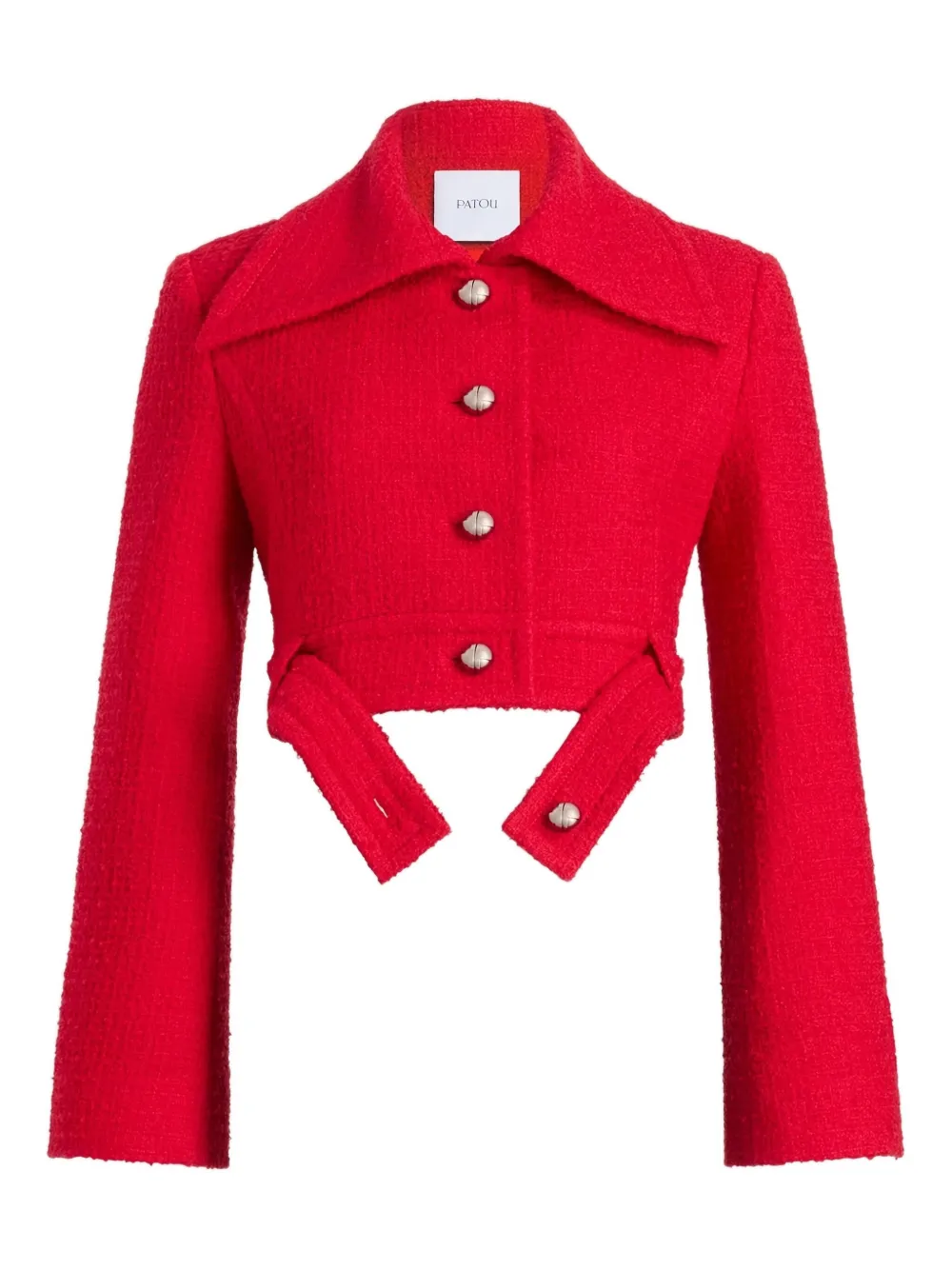 Patou buttoned tie-waist jacket | Red | Image 1