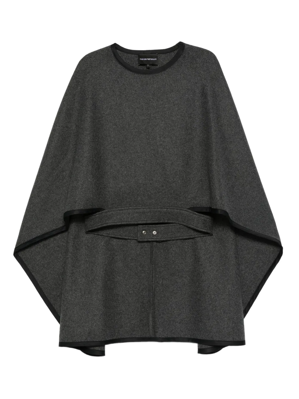 Emporio Armani cape à taille ceinturée | gris | Image 1