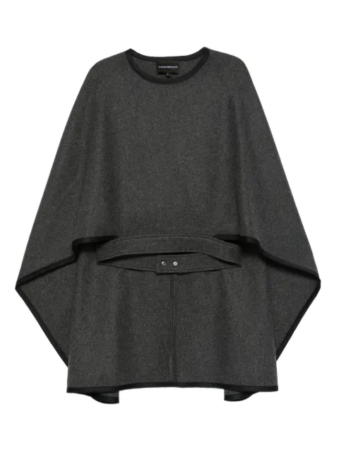 Emporio Armani belted wool cape