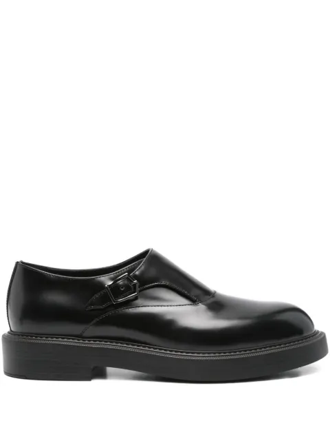Emporio Armani single-buckle leather loafers