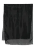 Emporio Armani modal-wool blend scarf - Black