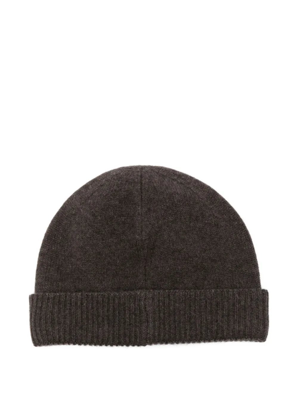 Emporio Armani ribbed-knit cashmere beanie - Bruin