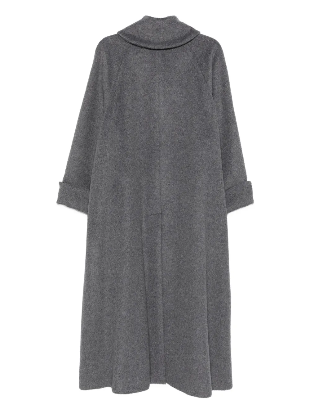 Emporio Armani Mid-length Coat With Collar And Back Vent In Gray