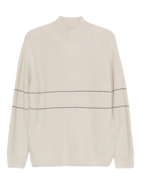 Emporio Armani high-neck striped sweater