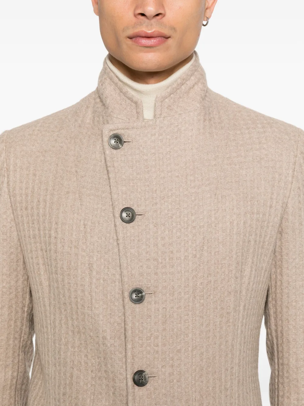 Emporio Armani Jack met knoopsluiting Beige