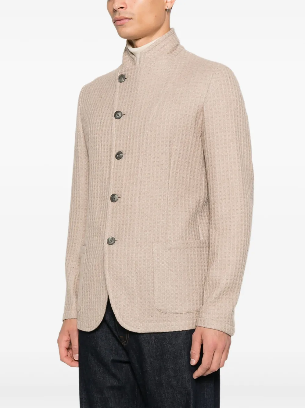 Emporio Armani Jack met knoopsluiting Beige