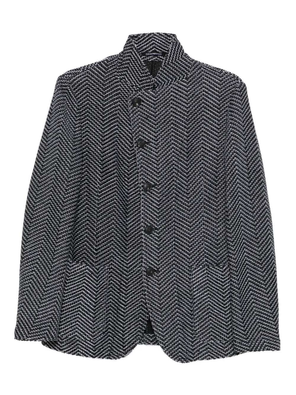 Emporio Armani zigzag-pattern jacket | Black | Image 1