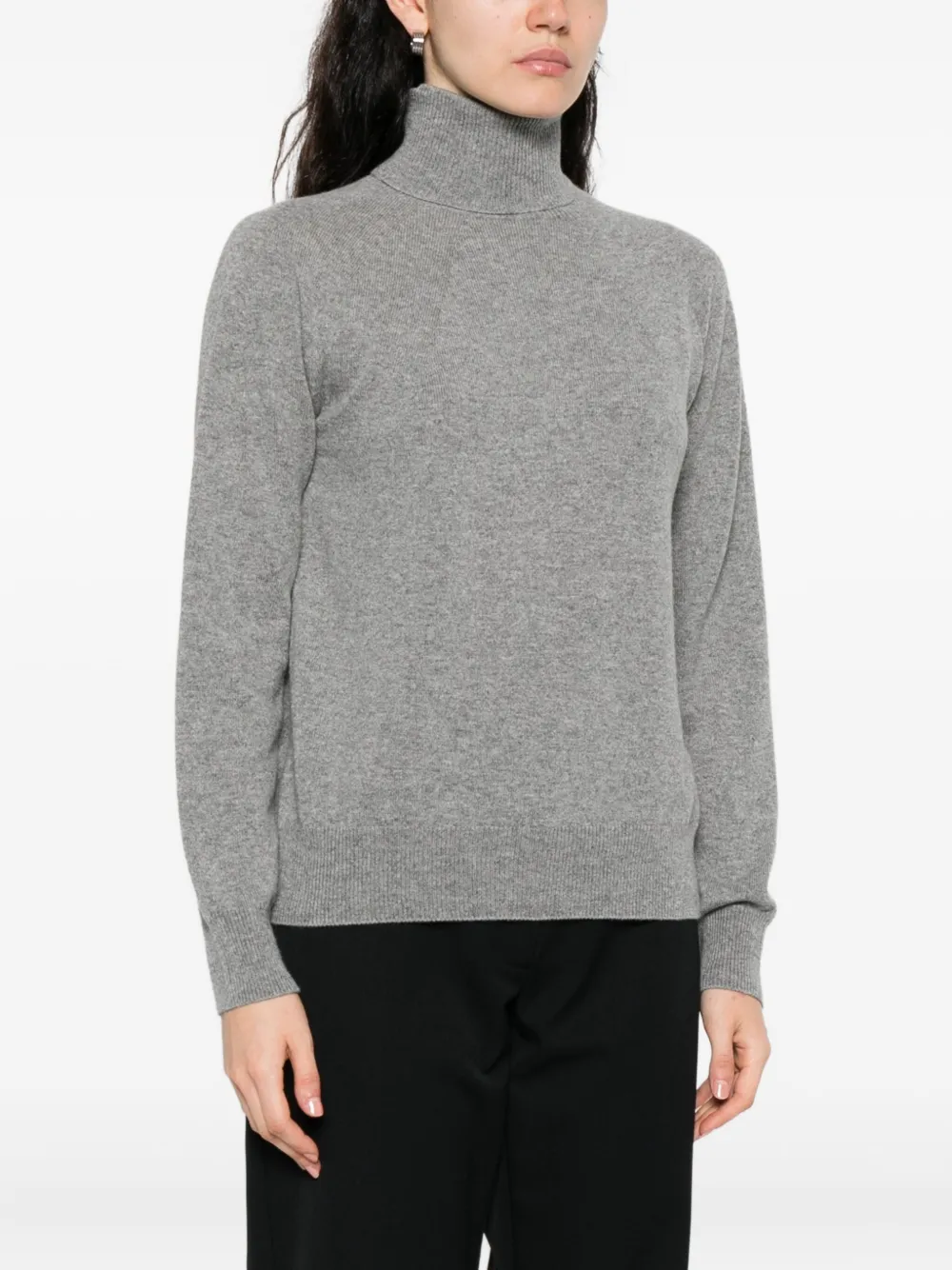 Emporio Armani turtleneck cashmere sweater Grijs