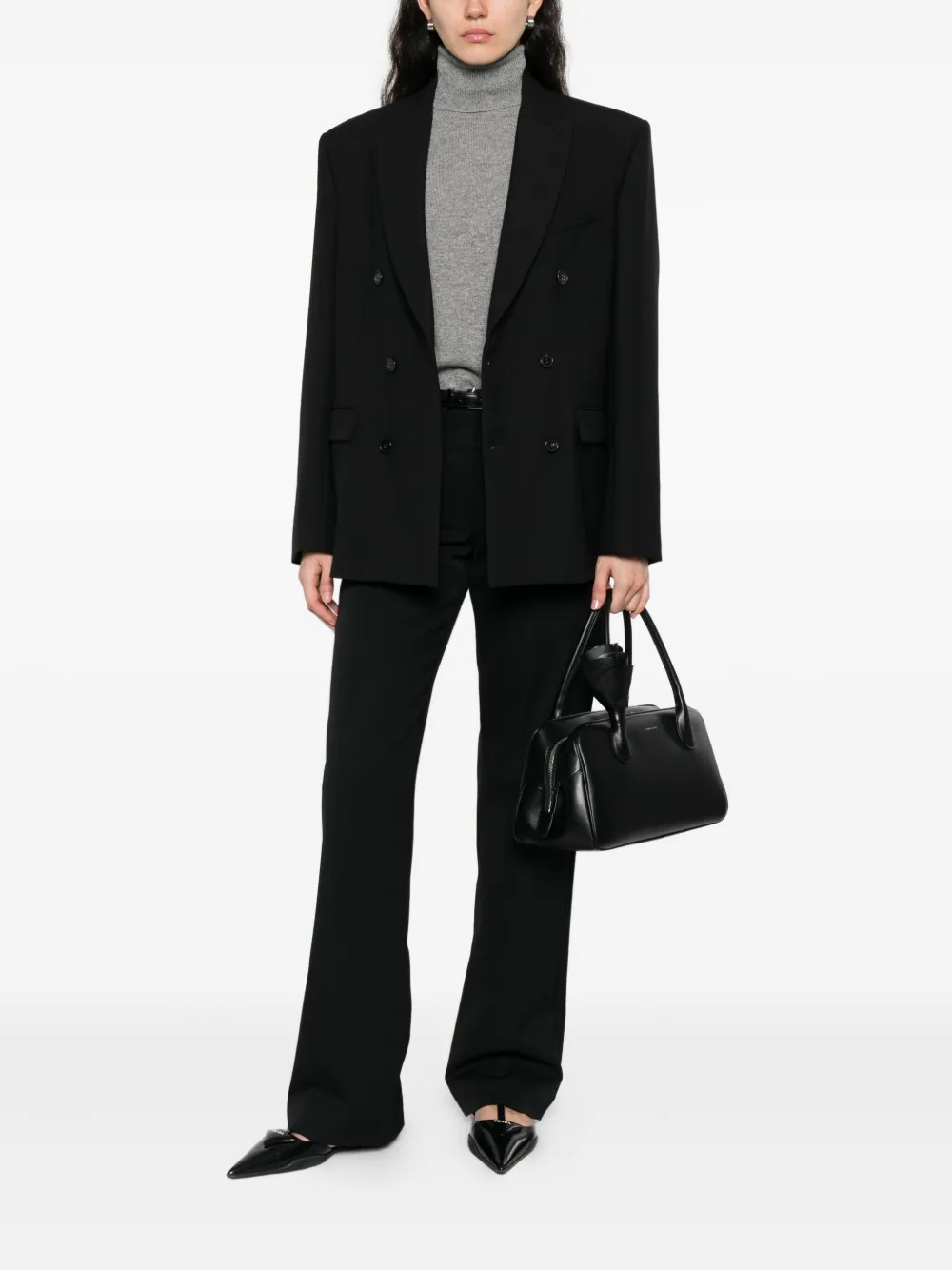 Emporio Armani turtleneck cashmere sweater Grijs