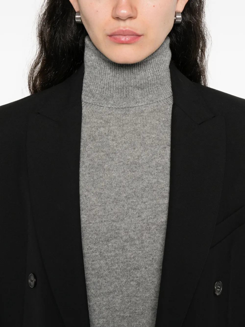 Emporio Armani turtleneck cashmere sweater Grijs