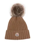 Moncler wool beanie hat - Brown