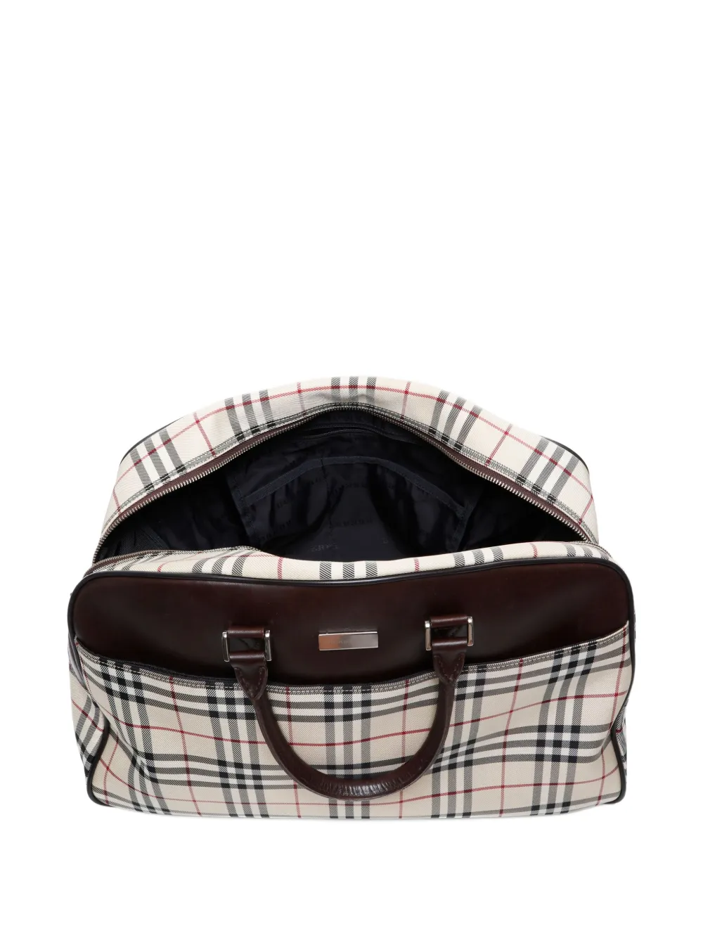 Pre-owned Burberry 1990s Check-pattern Tote Bag In Neutral
