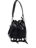 Fendi Pre-Owned 2010-2020s Montresor pearl-embellished bucket bag - Black