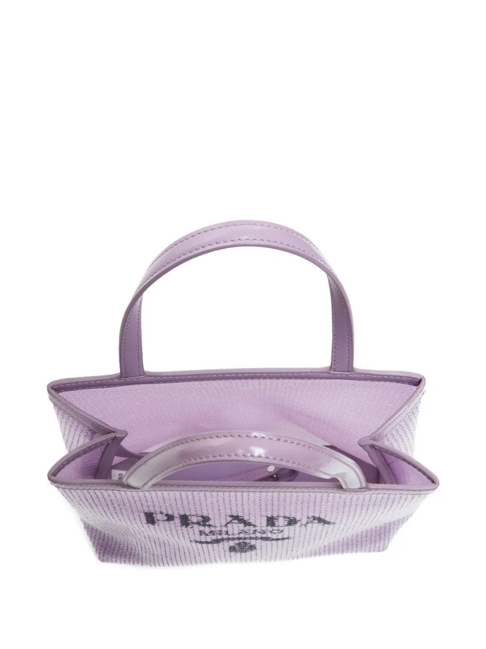 Pre-owned Prada 2020-2023s Logo-print Tote Bag In Purple