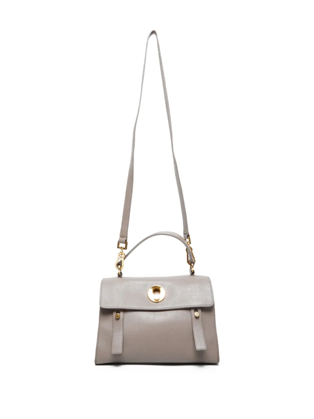 Pre-owned Saint Laurent 2000-2020s Muse Leather Tote Bag In Neutral