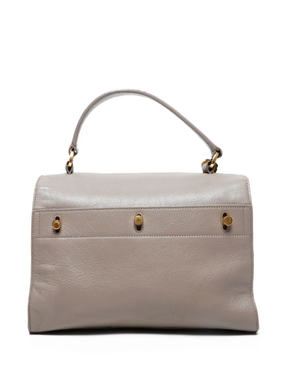 Pre-owned Saint Laurent 2000-2020s Muse Leather Tote Bag In Neutral