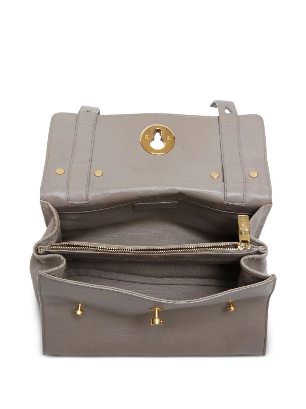Pre-owned Saint Laurent 2000-2020s Muse Leather Tote Bag In Neutral