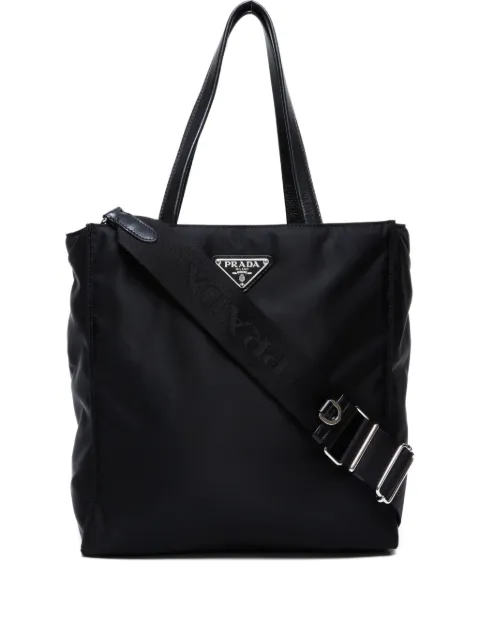 Prada Pre-Owned tote con logo triangular 2015-2024